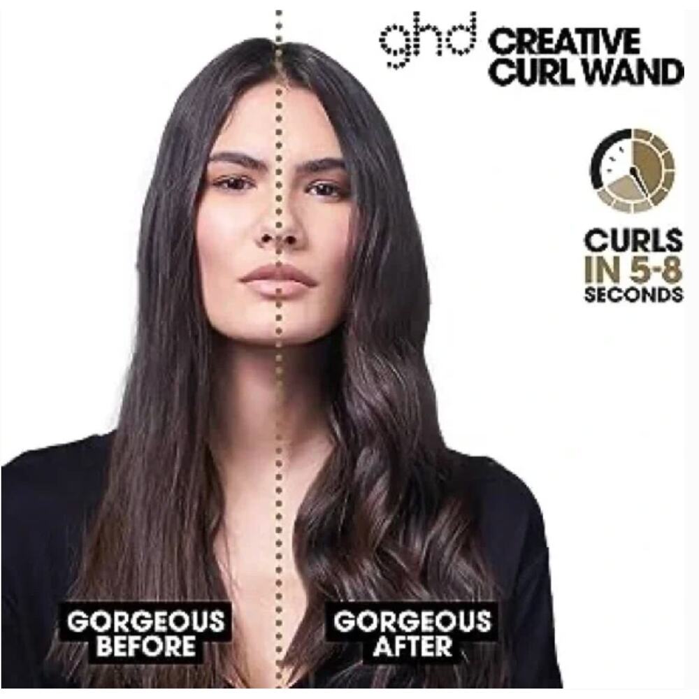 GHD Creative Curl Tapered Curling Wand Hair Iron w/ Reset Test Button